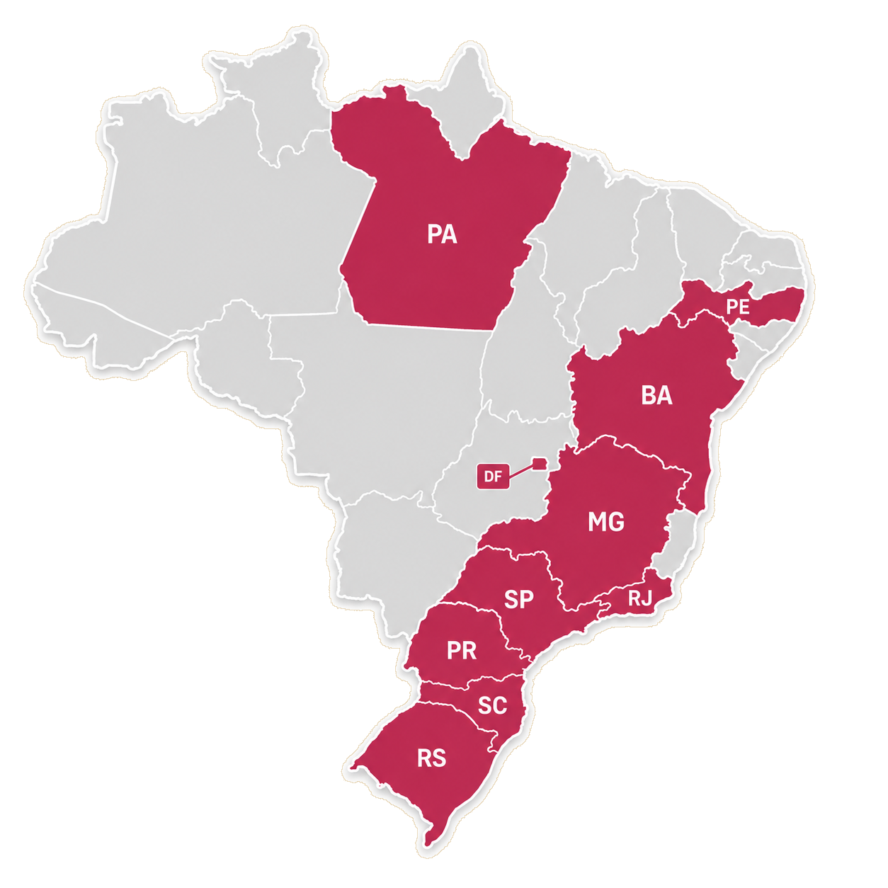 Mapa de atuação Executive